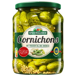 Spreewaldhoe Cornichons Ogórki Konserwowe 370/670g