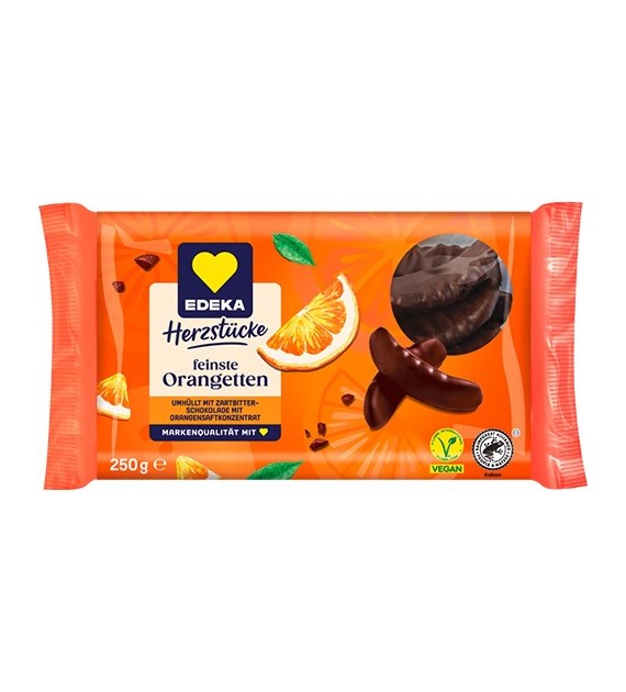Edeka Herzstücke Orangetten Galaretki Czeko 250g