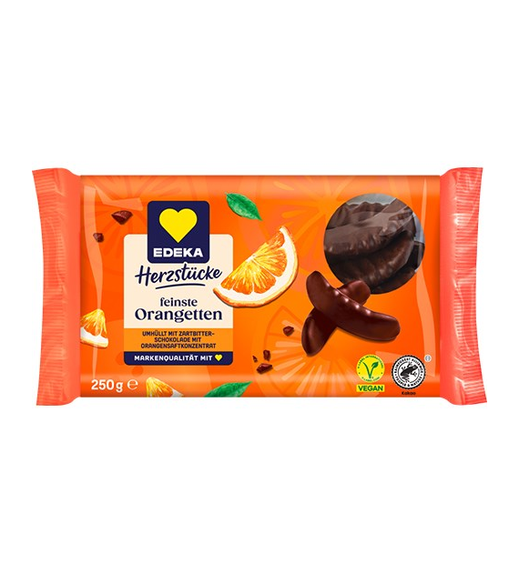 Edeka Herzstücke Orangetten Galaretki Czeko 250g
