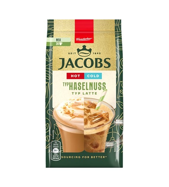 Jacobs Instant Latte Hot Cold Haselnuss 340g