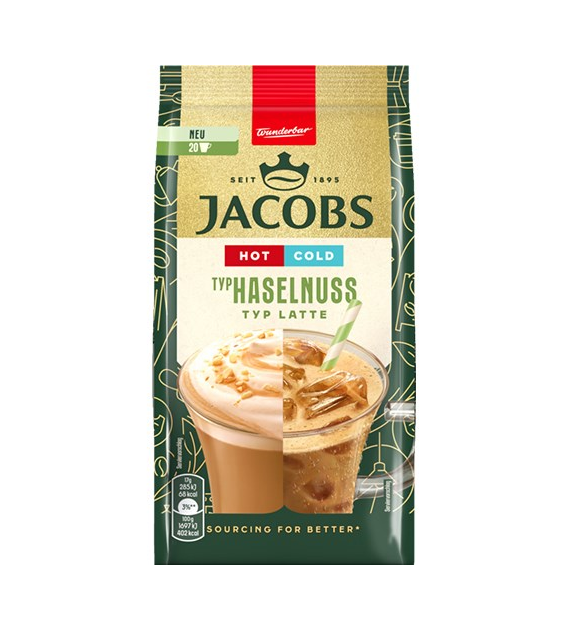 Jacobs Instant Latte Hot Cold Haselnuss 340g