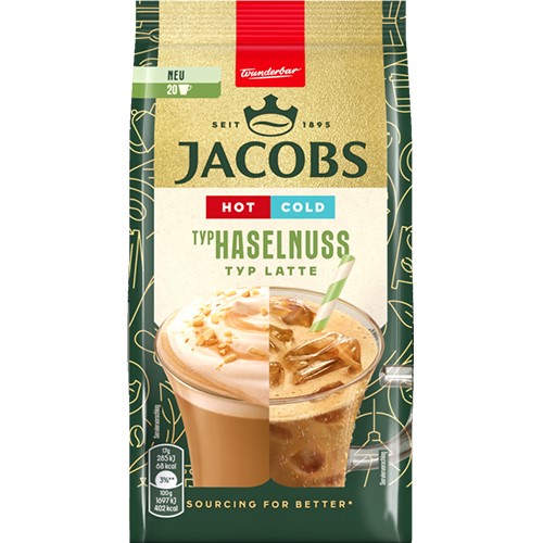Jacobs Instant Latte Hot Cold Haselnuss 340g