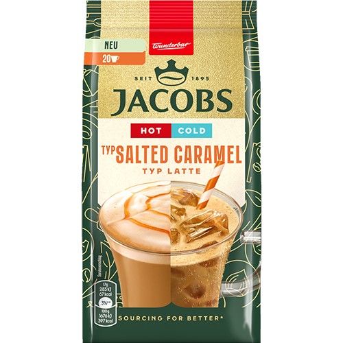 Jacobs Instant Latte Hot Cold Salted Caramel 340g