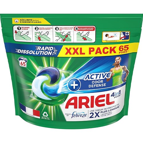 Ariel 4in1 Pods Active Odor Defense 65p 1,5kg