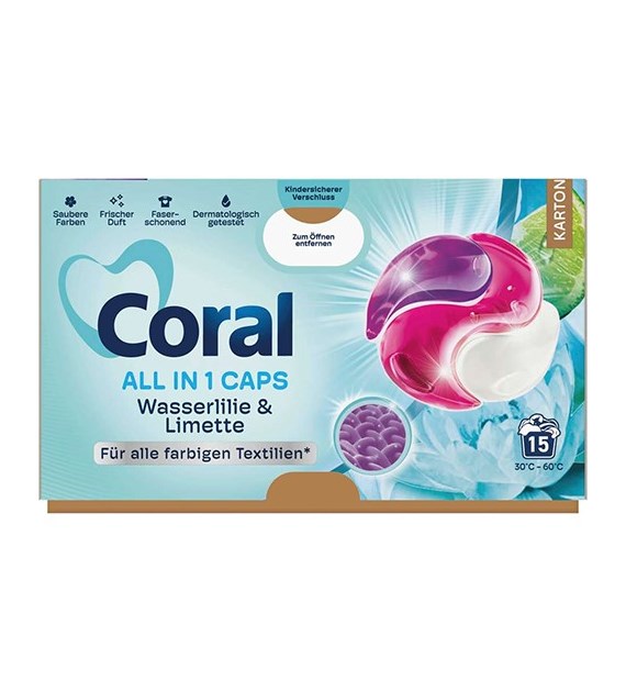 Coral All in 1 Caps Wasserlilie & Limette 15p 259g