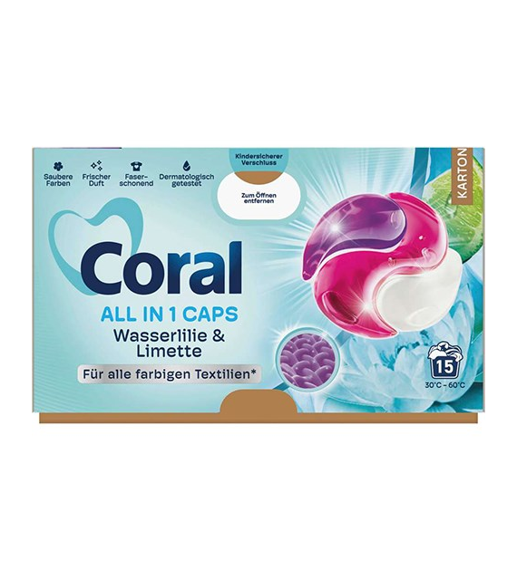 Coral All in 1 Caps Wasserlilie & Limette 15p 259g
