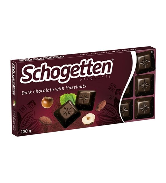 Schogetten Dark Chocolate with Hazelnuts Czek 100g
