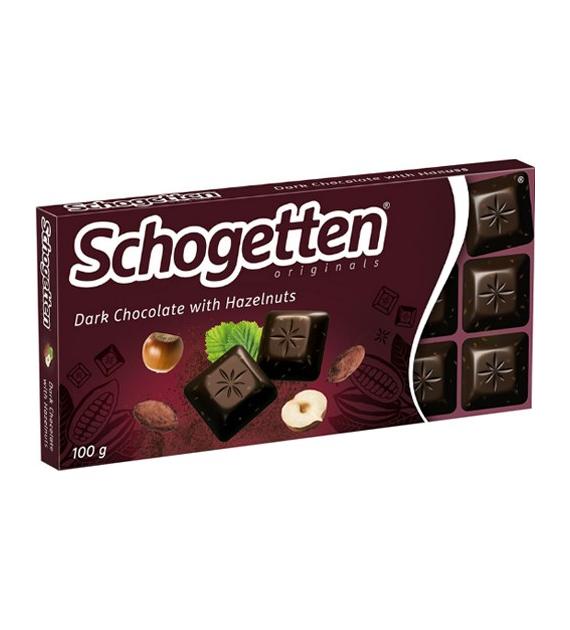 Schogetten Dark Chocolate with Hazelnuts Czek 100g