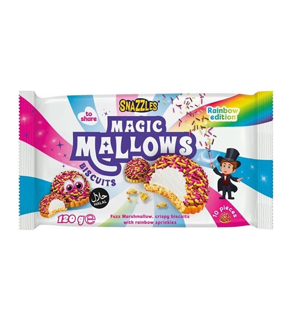 Snazzles Magic Mallows Biscuits Rainbow 120g