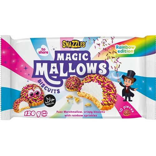 Snazzles Magic Mallows Biscuits Rainbow 120g