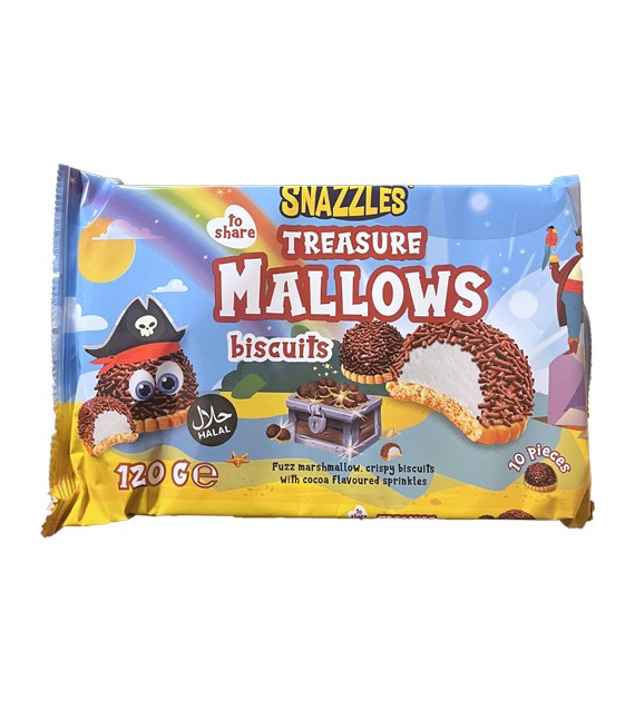Snazzles Treasure Mallows Biscuits 120g