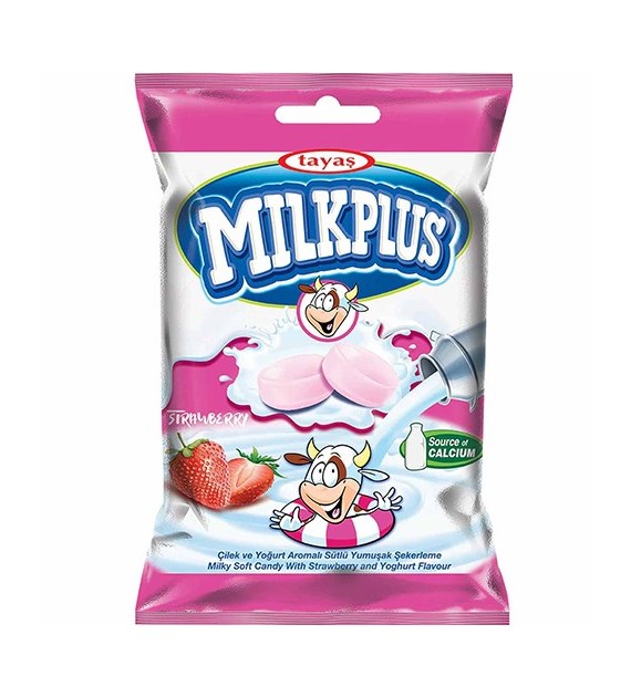 Tayas Milkplus Soft Candy Strawberry Cukierki 170g