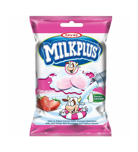 Tayas Milkplus Soft Candy Strawberry Cukierki 170g