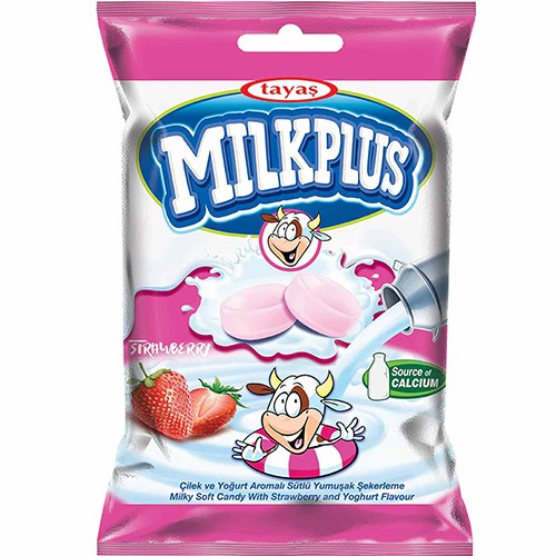 Tayas Milkplus Soft Candy Strawberry Cukierki 170g