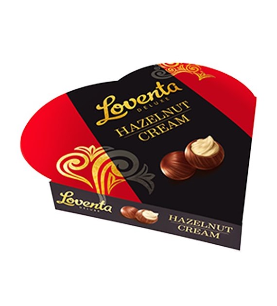 Loventa Deluxe Hazelnut Cream Serce Pralinki 110g