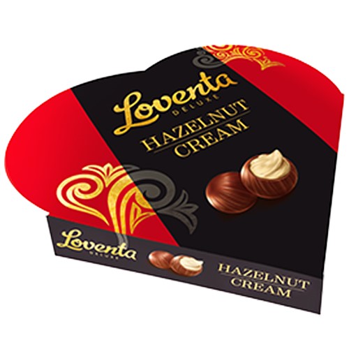 Loventa Deluxe Hazelnut Cream Serce Pralinki 110g