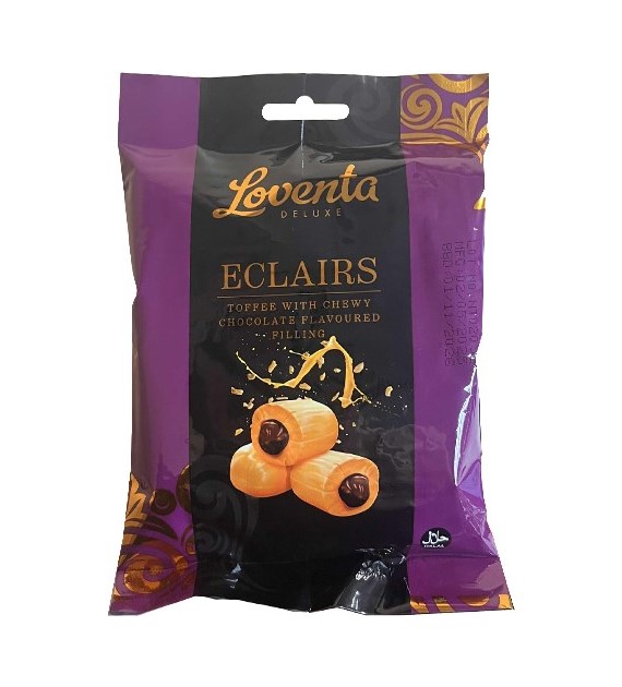 Loventa Deluxe Eclairs Toffee with Chocolate 160g