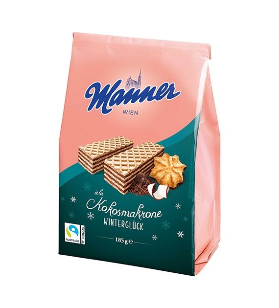 Manner Kokosmakrone Wintergluck Wafelki 185g