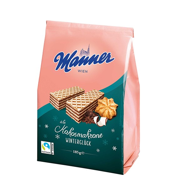 Manner Kokosmakrone Wintergluck Wafelki 185g