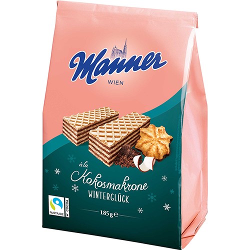 Manner Kokosmakrone Wintergluck Wafelki 185g