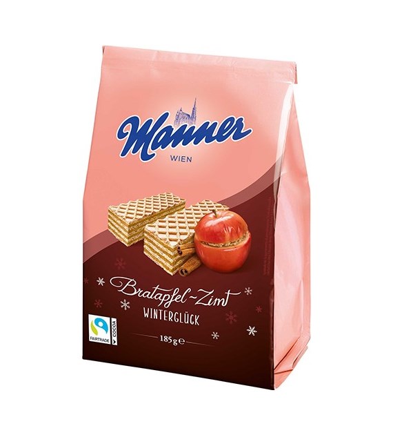 Manner Bratapfel-Zimt Wintergluck Wafelki 185g