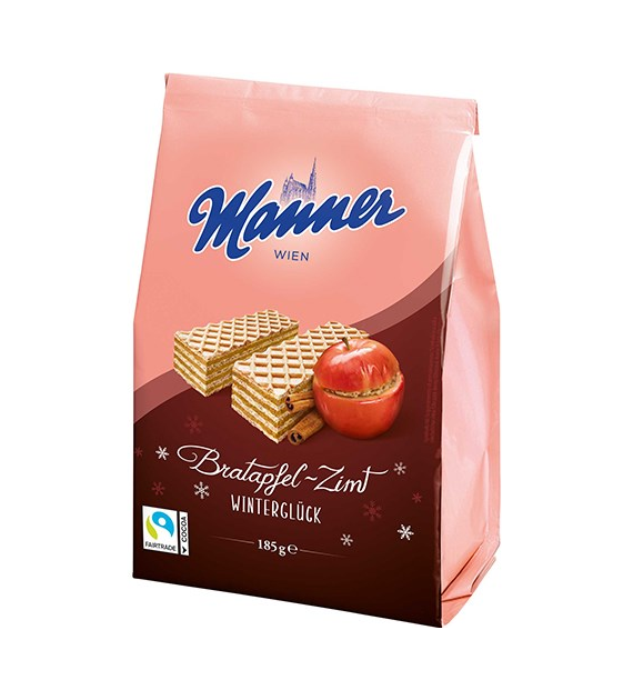 Manner Bratapfel-Zimt Wintergluck Wafelki 185g