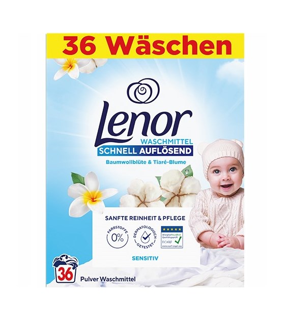 Lenor Sensitiv Baumwollblute Proszek 36p 1,9kg