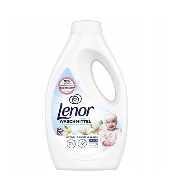 Lenor Sensitiv Baumwollblute Gel 20p 1L