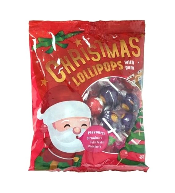 Christmas Lollipops with Gum Lizaki z Gumą 460g