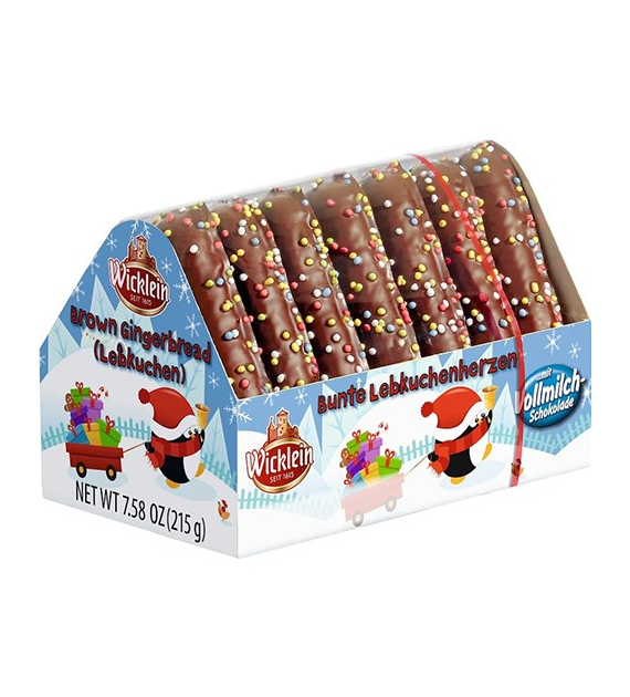 Wicklein Bunte Lebkuchenherzen Pierniki 215g