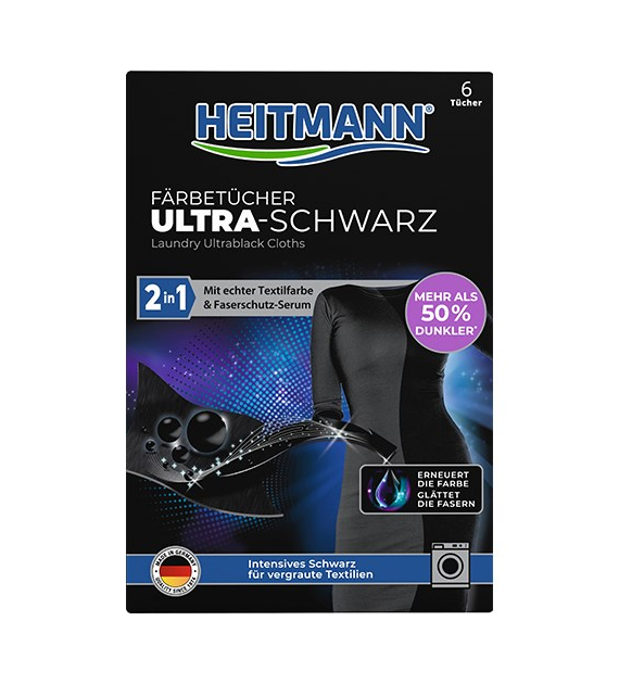 Heitmann Farbetucher Ultra Schwarz Chust 6szt