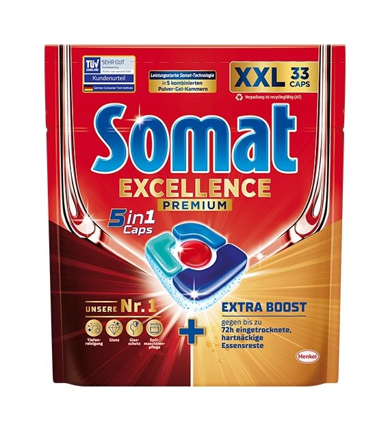 Somat Excellence Premium 5in1 Caps 33szt 613g