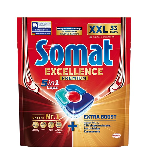 Somat Excellence Premium 5in1 Caps 33szt 613g