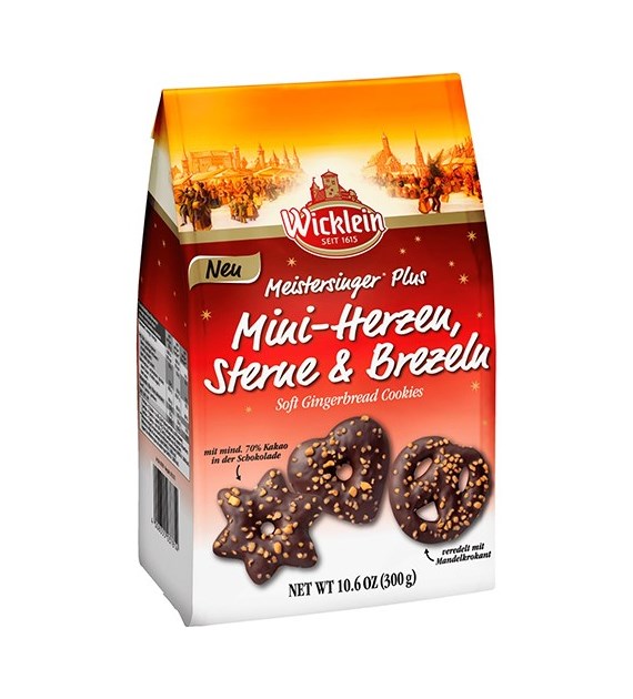 Wicklein Mini Herzen Sterne & Brezeln Dark 300g