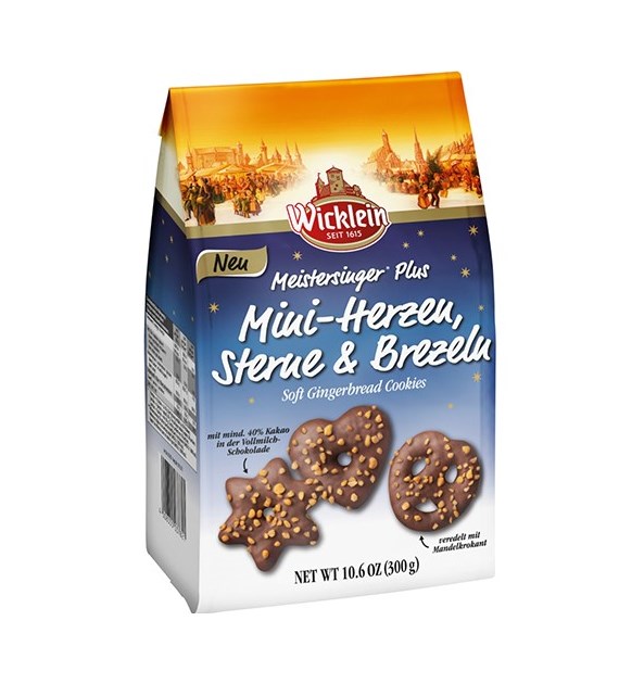 Wicklein Mini Herzen Sterne & Brezeln Milk 300g