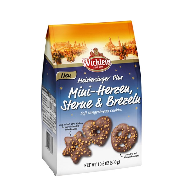 Wicklein Mini Herzen Sterne & Brezeln Milk 300g