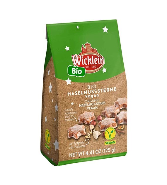 Wicklein Bio Haselnuss Sterne Ciastka 125g
