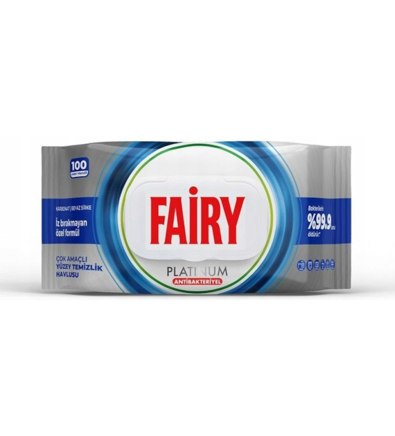 Fairy Chusteczki Platinum Antybakteryjne 100szt