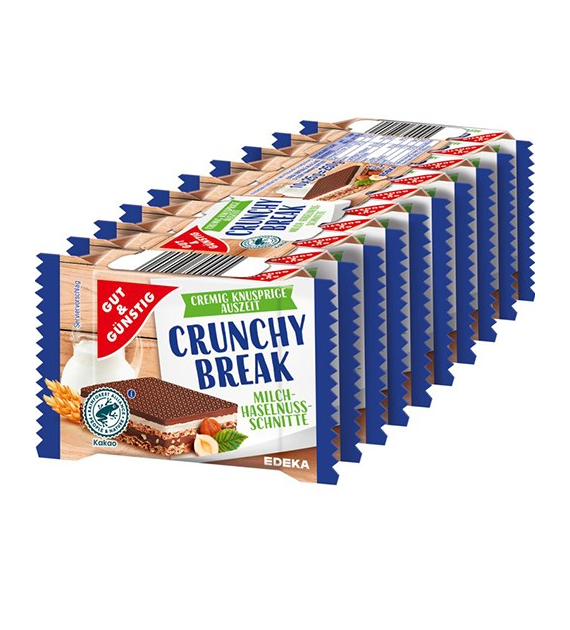 G&G Crunchy Break Haselnuss Schnitte 10szt 250g
