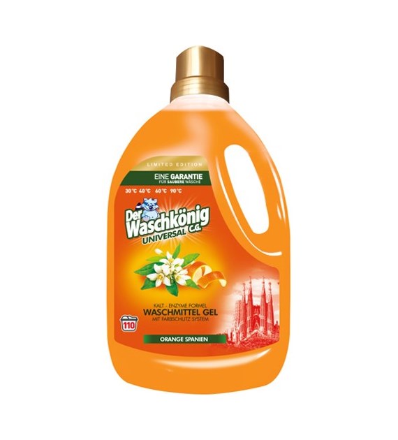 Waschkonig Uni Orange Spanien Gel 110p 3,3L