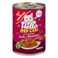 G&G Hello My Cat Zarte Stuckchen Rind 415g