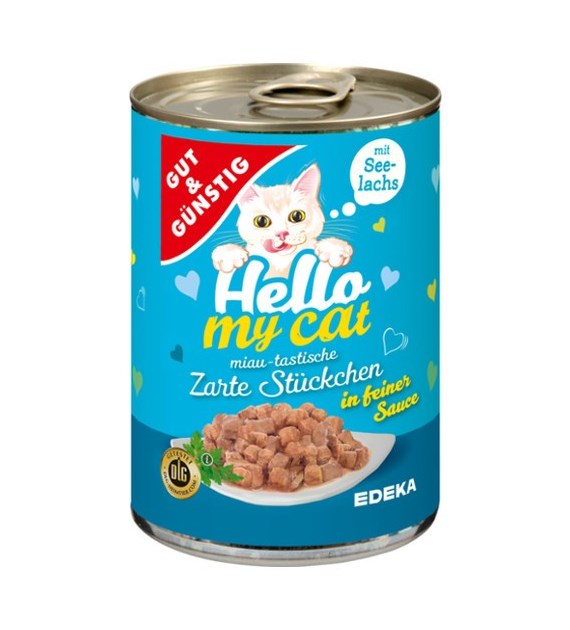 G&G Hello My Cat Zarte Stuckchen Seelachs 415g