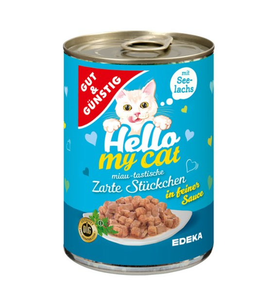 G&G Hello My Cat Zarte Stuckchen Seelachs 415g