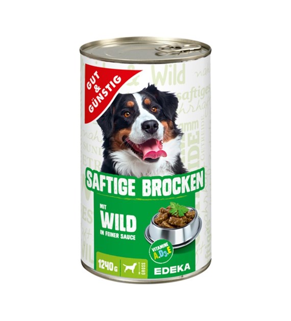 G&G Saftige Brocken Wild dla Psa Puszka 1240g