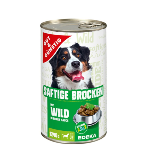 G&G Saftige Brocken Wild dla Psa Puszka 1240g