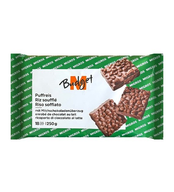 Budget Puffreis mit Milchschokoladenuberzug 250g