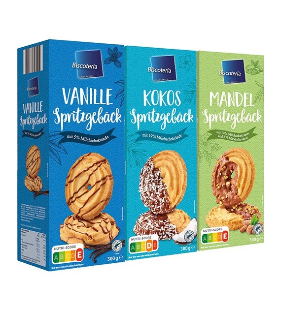 Biscoteria Spritzgeback Vanille/Mandel/Cocos 300g