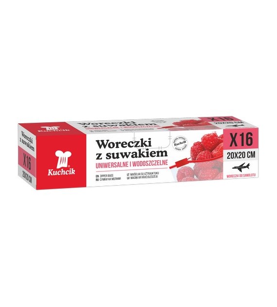 Kuchcik Woreczki z Suwakiem 20x20cm 16szt