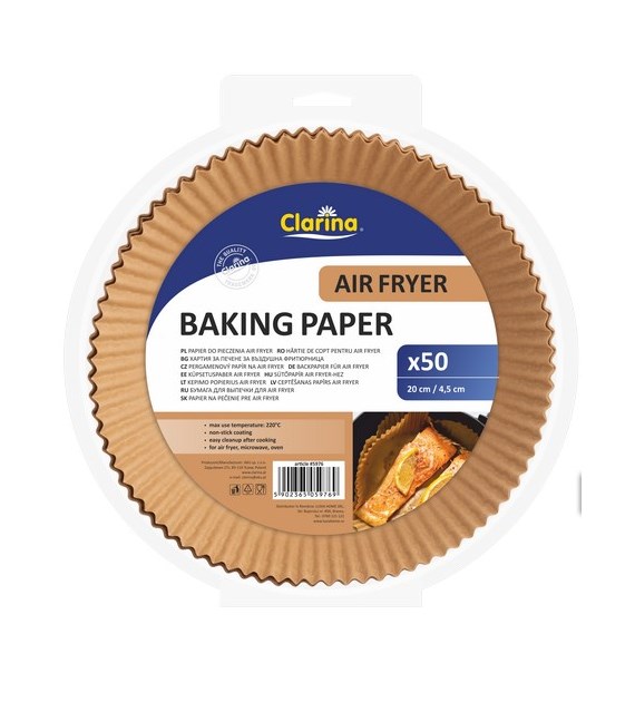 Clarina Air Fryer Papier do Pieczenia Okrągł 50szt