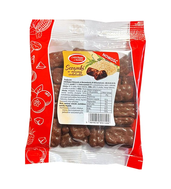 Chocobakal Sezamki w Mlecznej Czekoladzie 130g